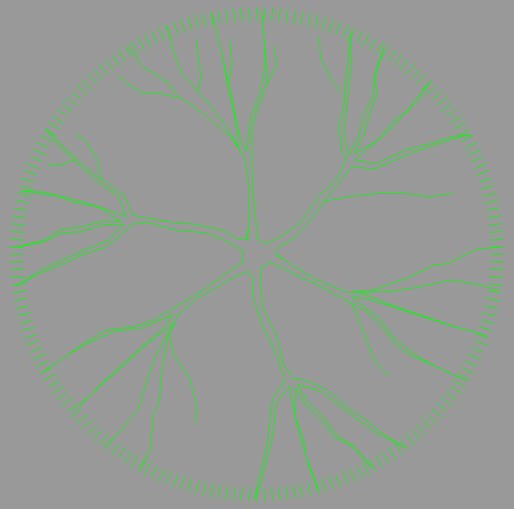 Bloque Autocad Vista de Árbol Color 34 en Planta
